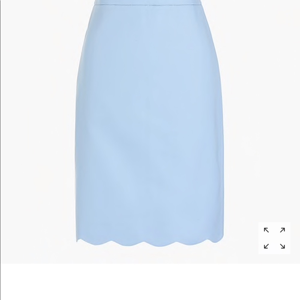 {J crew} Scalloped Hem Pencil Skirt